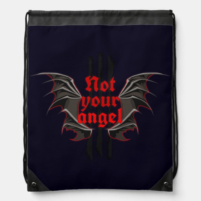 Not Your Angel Tote Bag – Alt Girl Gothic Style (Front)