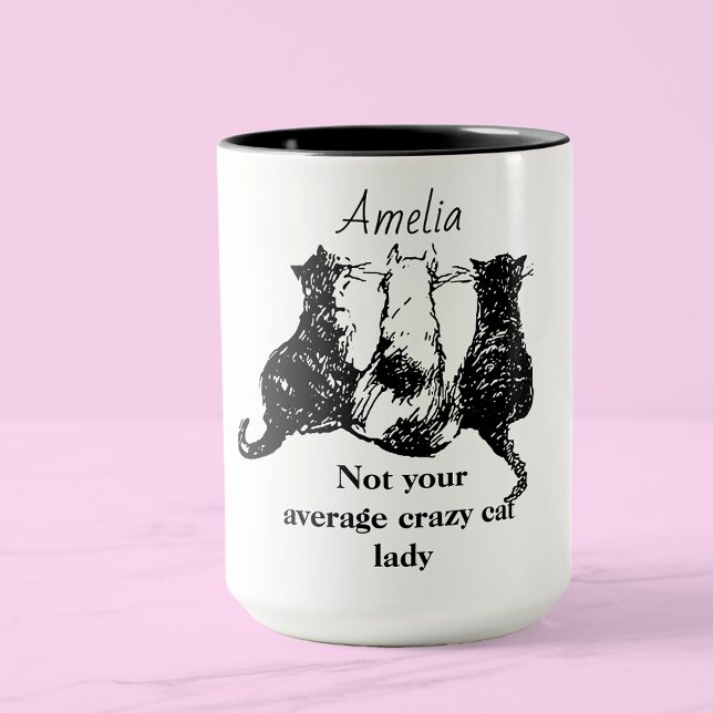 Not your average crazy cat Lady Personalized Mug (Best mugs for cat ladies 😻)