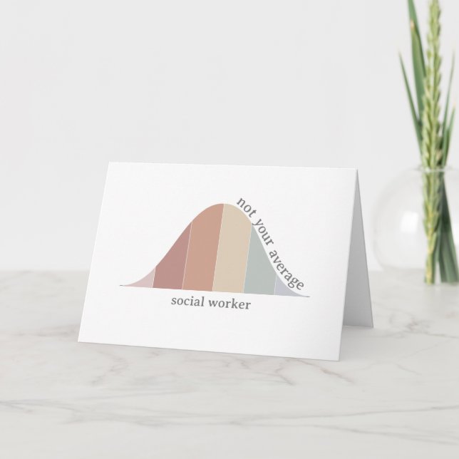 Not your average Social Worker Letterpress Thank You Card (Front)