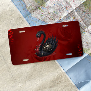 Not Your Average Swan – Spikes, Skulls & Sass. License Plate