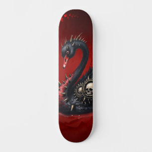 Not Your Average Swan – Spikes, Skulls & Sass. Skateboard