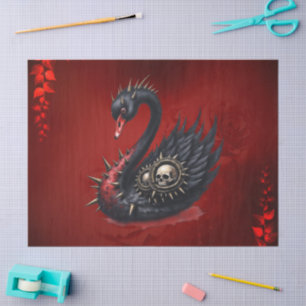 Not Your Average Swan – Spikes, Skulls & Sass. Tissue Paper