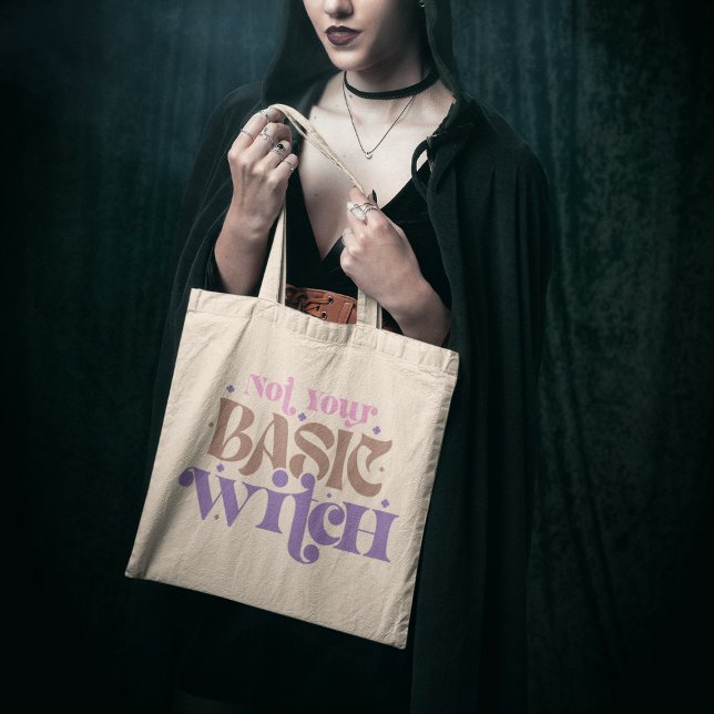 Not Your Basic Witch Spooky Halloween Magic Tote Bag (Creator Uploaded)