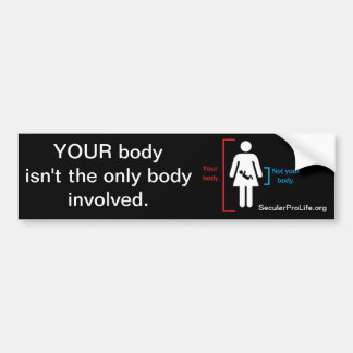 Not your body. bumper sticker