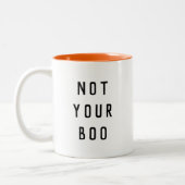 Not Your Boo Halloween Two-Tone Coffee Mug (Left)
