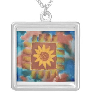 Not Your Granny's Tie Dye Sunflower Necklace