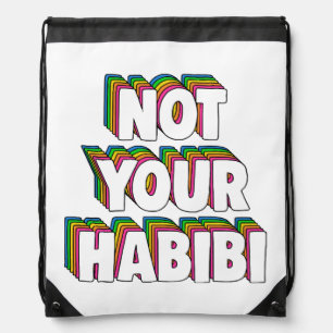 Not Your Habibi Drawstring Bag
