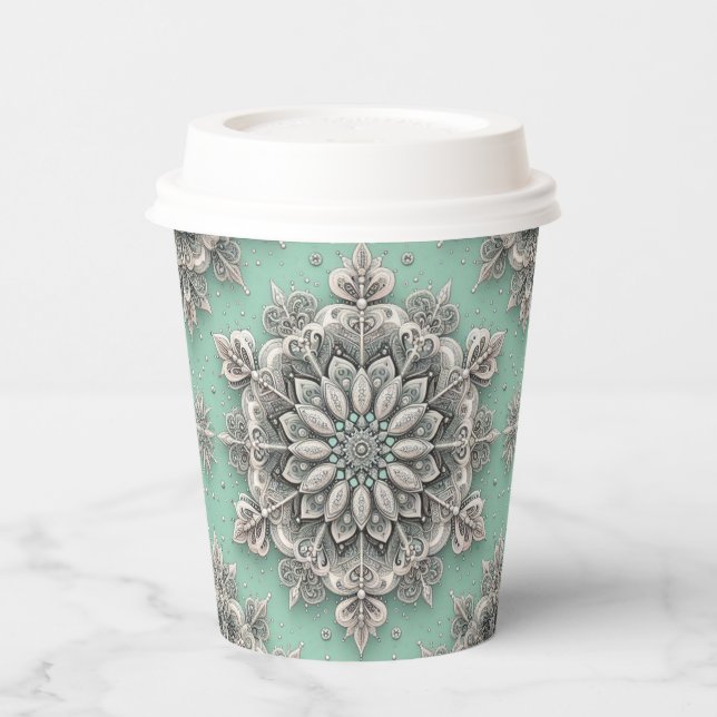 Not Your Ordinary Snowflakes II Paper Cups (Left)