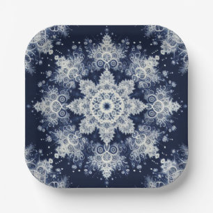 Not Your Ordinary Snowflakes III Paper Plates