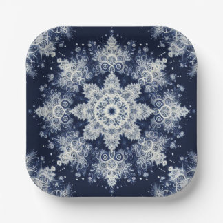 Not Your Ordinary Snowflakes III Paper Plates