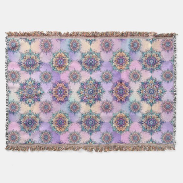 Not Your Ordinary Snowflakes VI Throw Blanket (Front)