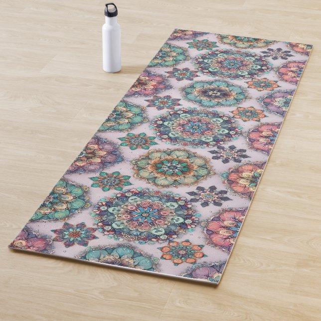 Not Your Ordinary Snowflakes Yoga Mat (In Situ)