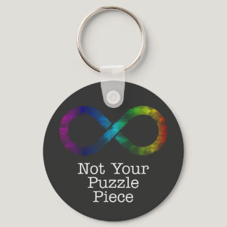 Not your puzzle piece- autism awareness/acceptance keychain
