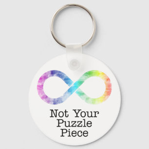 Not your puzzle piece- autism awareness/acceptance keychain