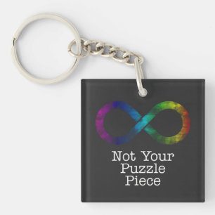 Not your puzzle piece- autism awareness/acceptance keychain