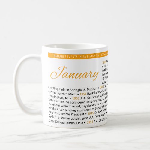 Notable Events in AA History Mug _ January