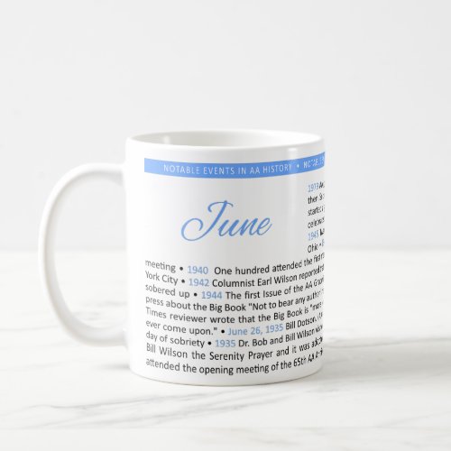 Notable Events in AA History Mug _ June