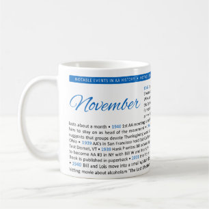Notable Events in AA History Mug - November