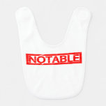Notable Stamp Baby Bib