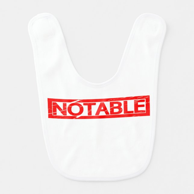 Notable Stamp Baby Bib (Front)