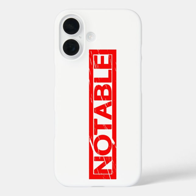 Notable Stamp Case-Mate iPhone Case (Back)