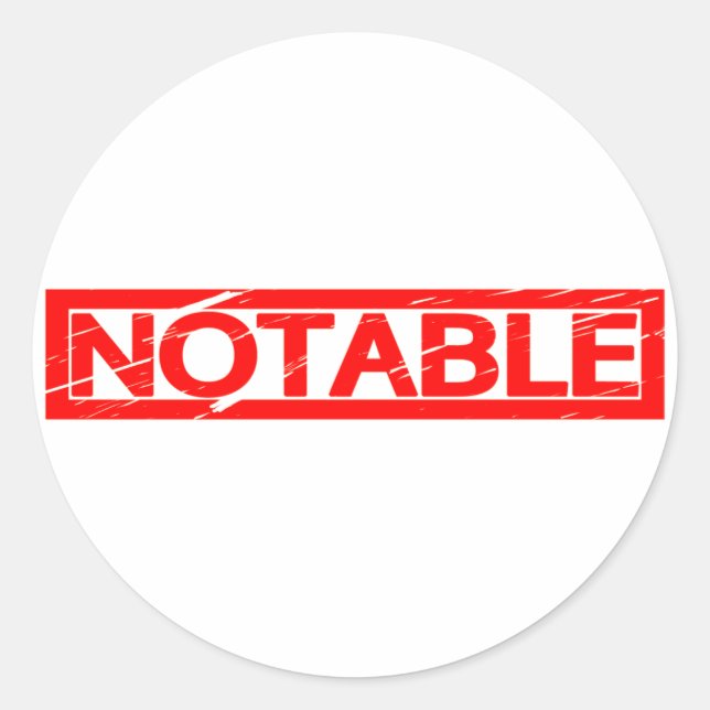 Notable Stamp Classic Round Sticker (Front)