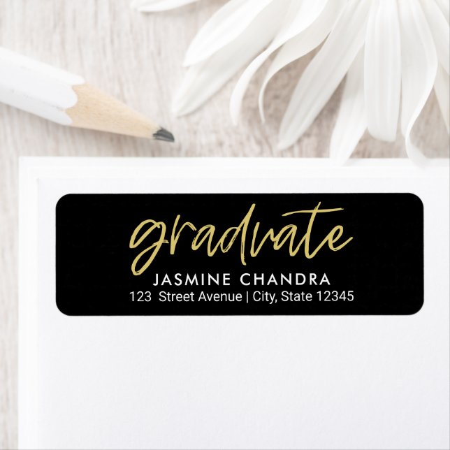 Notably Cool Editable Color Graduation Address Lab Label (Insitu)