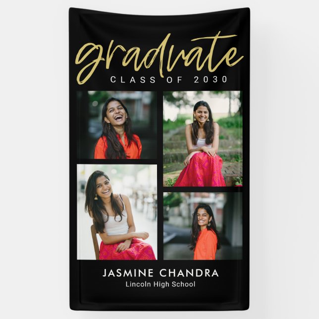 Notably Cool EDITABLE COLOR Graduation Banner (Vertical)