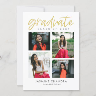 Notably Cool Editable Color Graduation Invitation