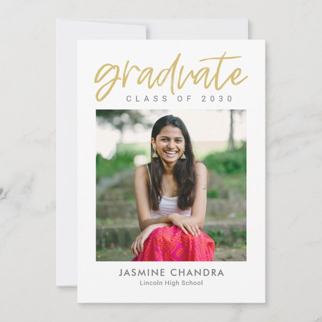 Notably Cool Editable Color Graduation Invitation (Front)