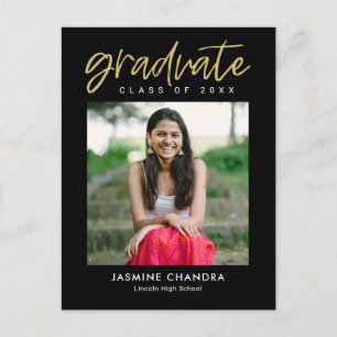 Notably Cool Editable Color Graduation Postcard