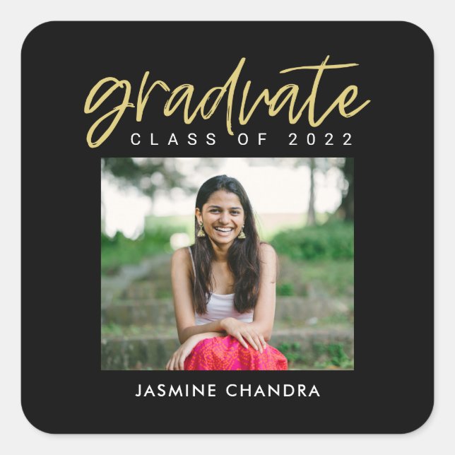 Notably Cool Editable Color Graduation Stickers (Front)