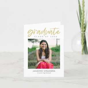 Notably Cool Editable Color Graduation Thank You Card