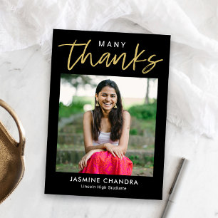 Notably Cool Editable Color Graduation Thank You Card