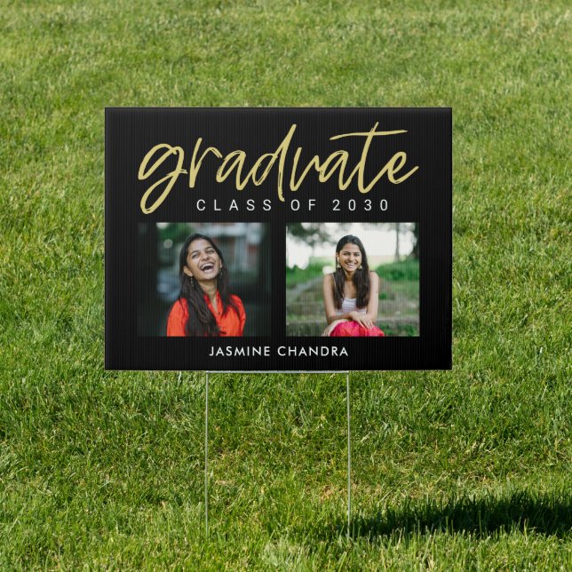 Notably Cool EDITABLE COLOR Graduation Yard Sign (Insitu)