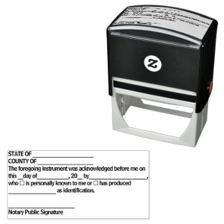 Notary Acknowledgement Self Inking Rubber Stamp