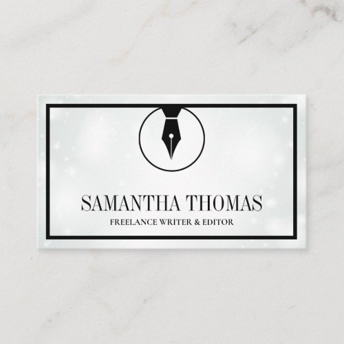 Notary Agent Pen Logo Freelance Calligraphy Writer Business Card