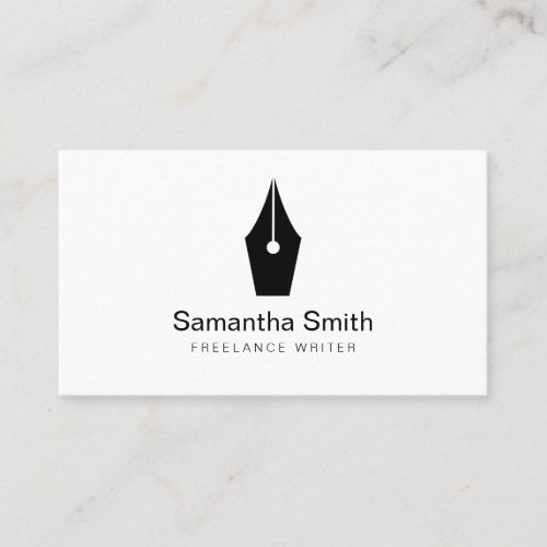 Notary Agent Pen Logo Freelance Calligraphy Writer Business Card