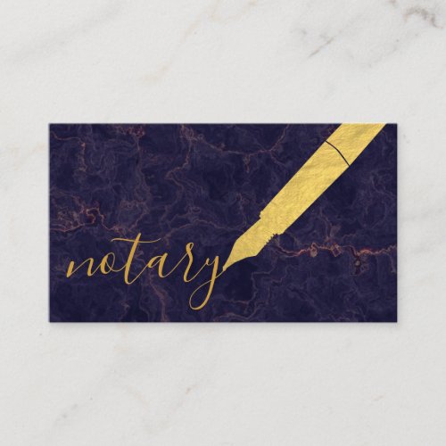 Notary Agent Pen Logo Freelance Calligraphy Writer Business Card