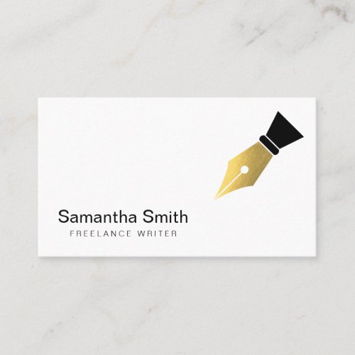 Notary Agent Pen Logo Freelance Calligraphy Writer Business Card