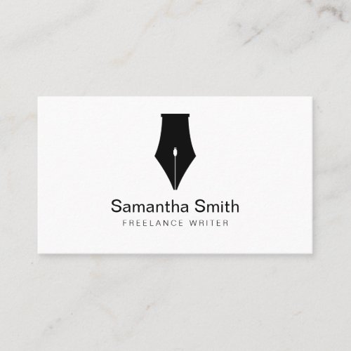 Notary Agent Pen Logo Freelance Calligraphy Writer Business Card