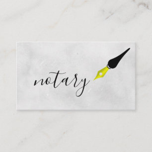Notary Agent Pen Logo Freelance Calligraphy Writer Business Card