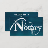 Notary Brushed Business Card (Front/Back)