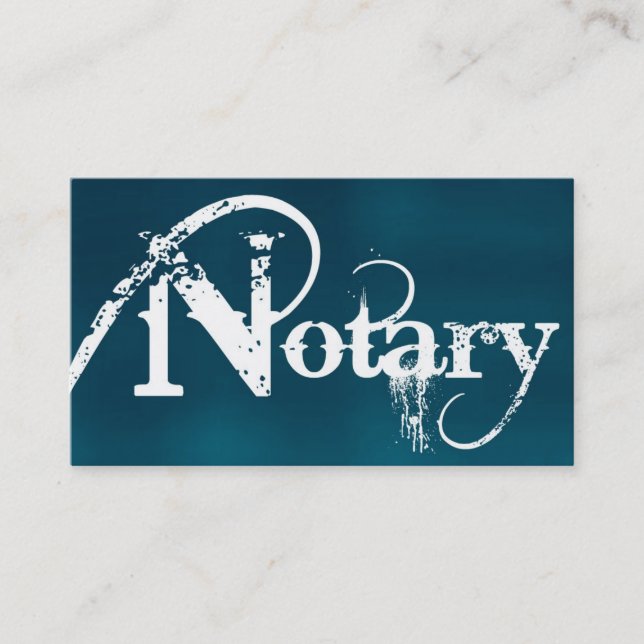 Notary Brushed Business Card (Front)