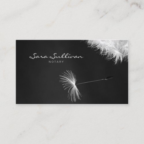 Notary Business Card Dandelion Closeup