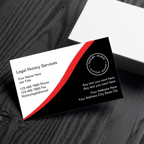 Notary Business Card Template