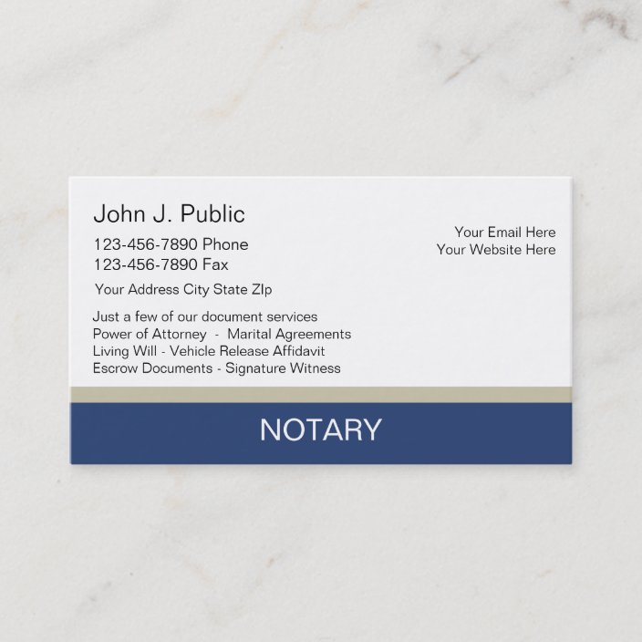 Notary Business Cards
