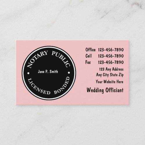 Notary Business Cards