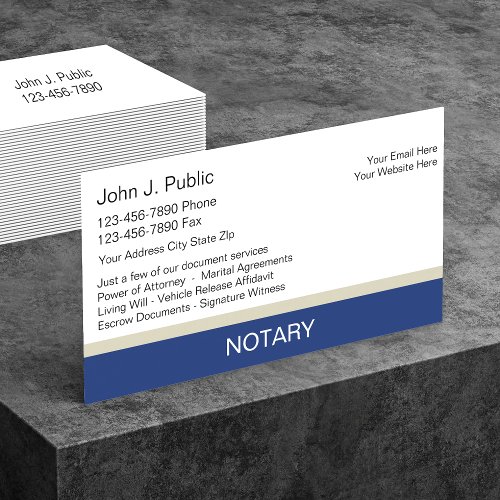 Notary Business Cards