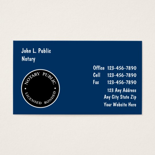 Notary Business Cards | Zazzle.com